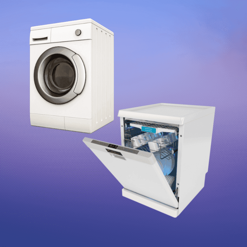 Astian + pesukoneen irrotus