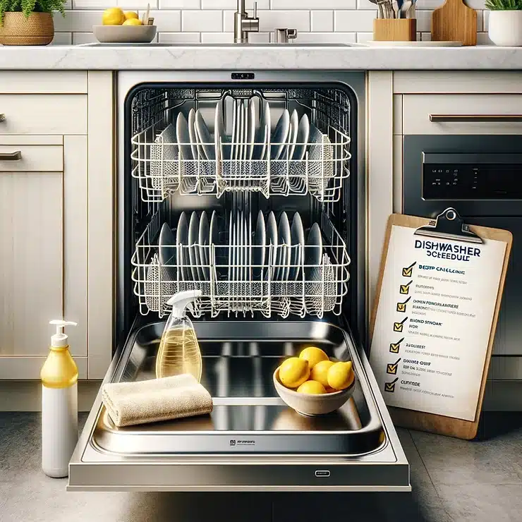 Astianpesukoneen puhdistaminen: etikka ja sitruunahappo