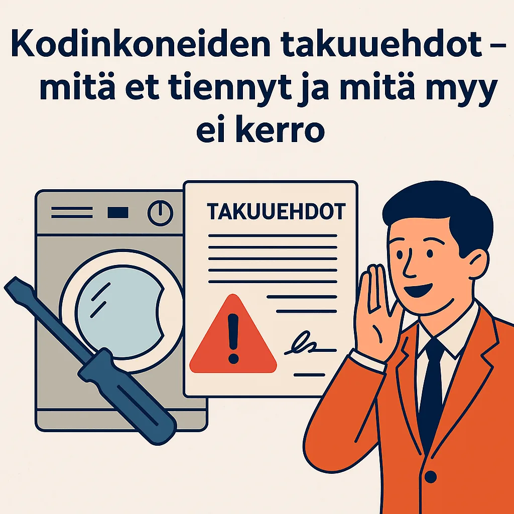 Kodinkoneiden takuuehdot – mitä myyjä ei kerro