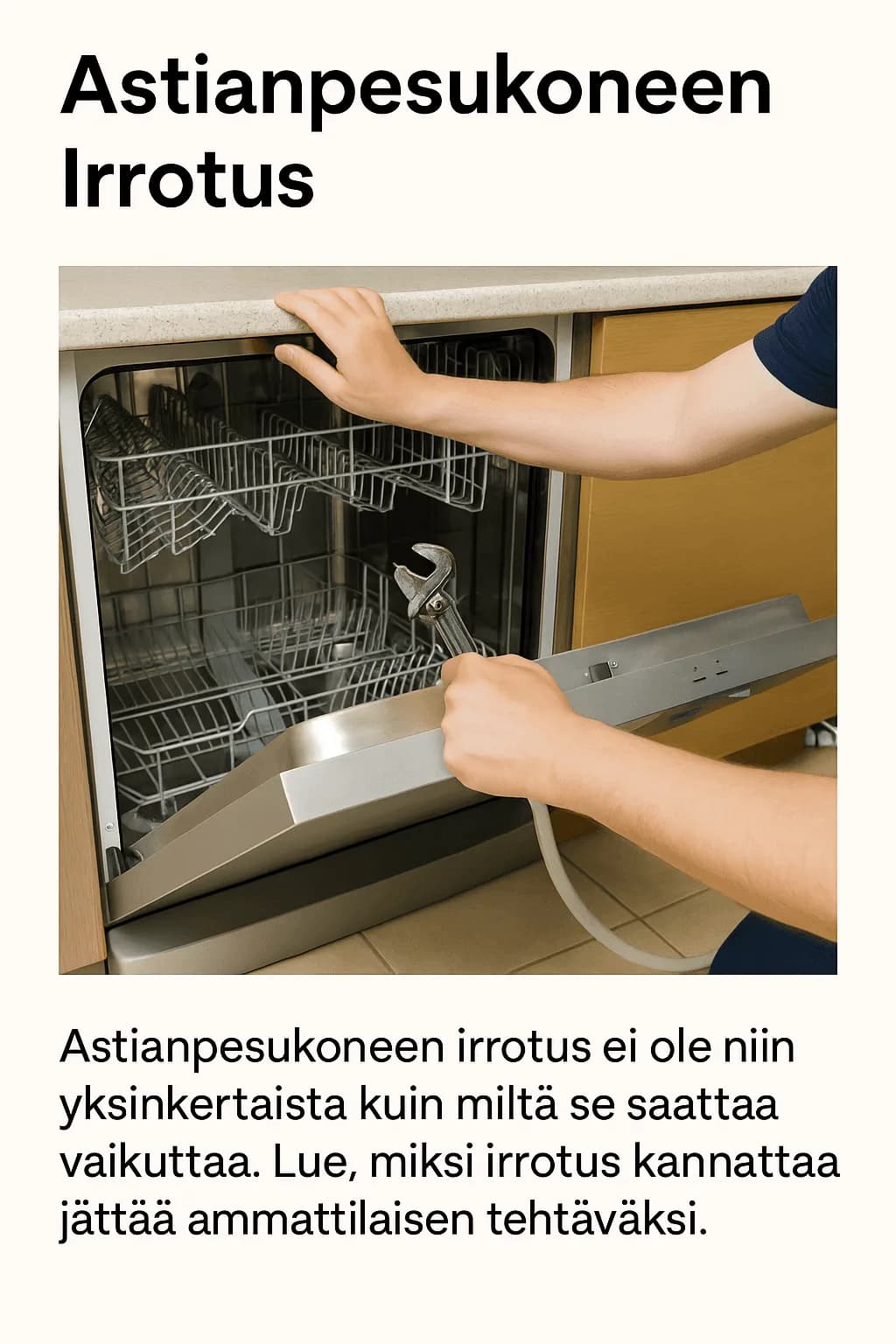 Astianpesukoneen irrotus – vältä nämä 7 virhettä