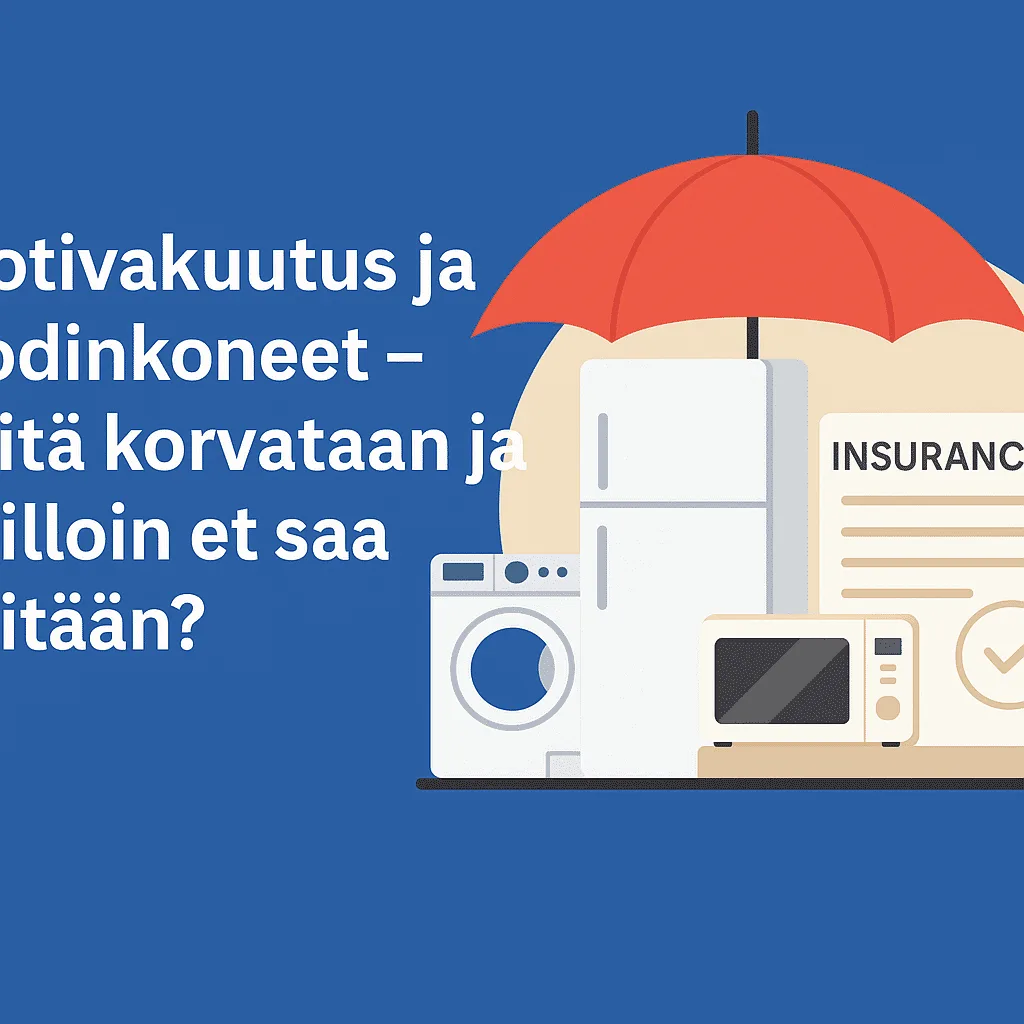 Kotivakuutus ja kodinkoneet: mitä korvataan?