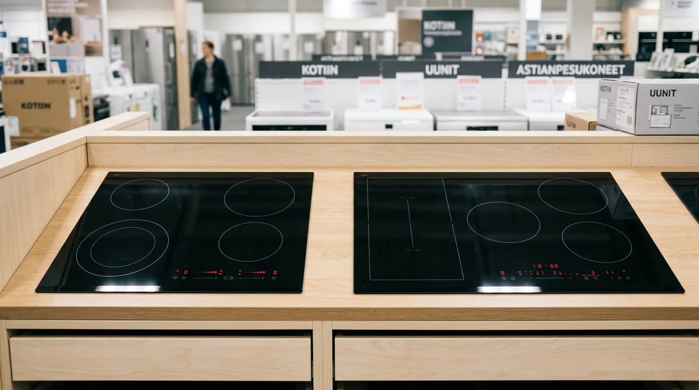 Induktiotaso 60 cm vai 80 cm 2026: kumpi valita?